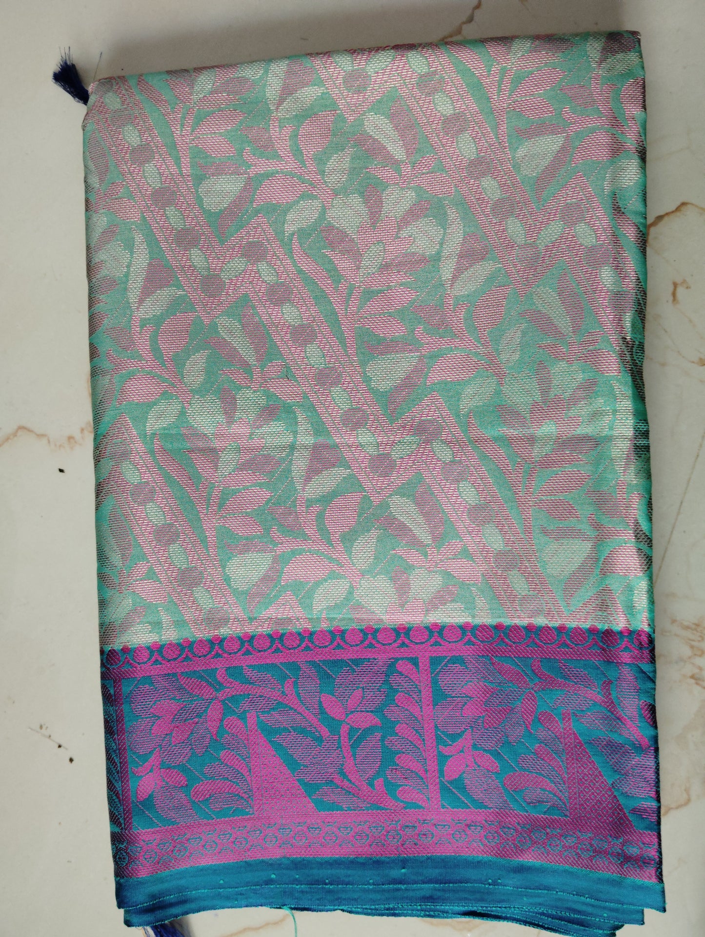 Warm Silk saree📷📷 rama blue