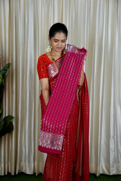 Chiffon saree🥳