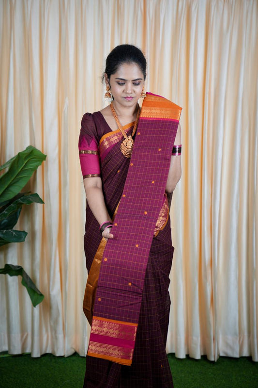 Kanchi cotton korvai buttas 5.5 Mtr❌