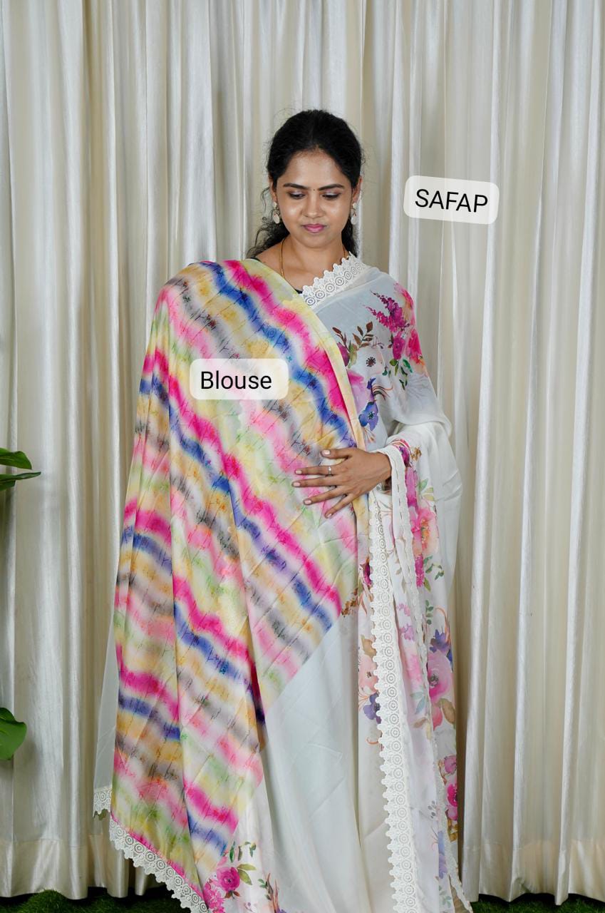 Premium Floral Georgette Designer🥳