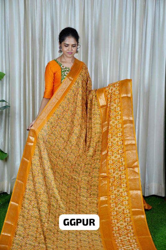 Premium Crape Dola Silk Fabric 🥳
