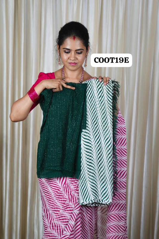 Designer saree with designer blouse❌