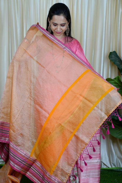 Crushed tissue saree😎🥰