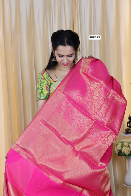 Soft katan semi silk saree with Running blouse🔥🥳
