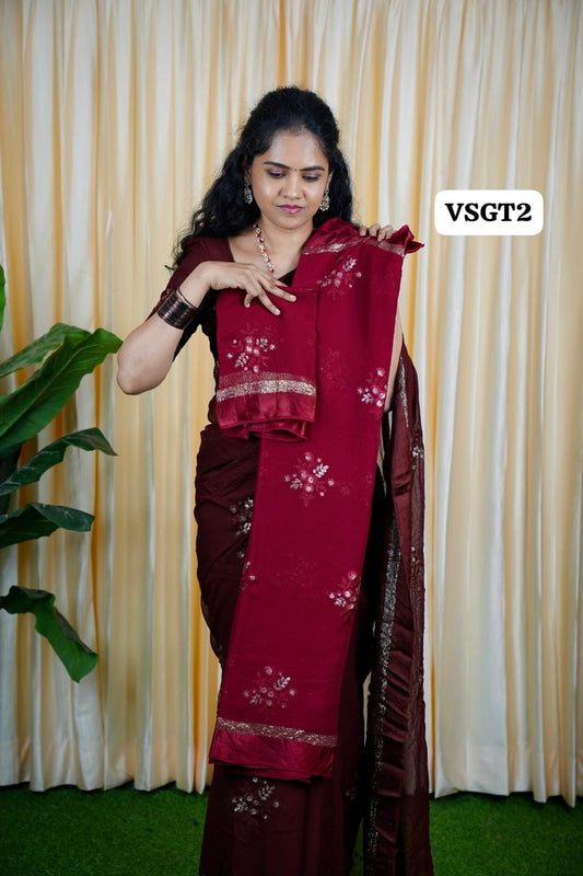 Viscose Georgette saree🥳