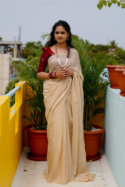 Space silk sarees.🥳 with contrast blouse