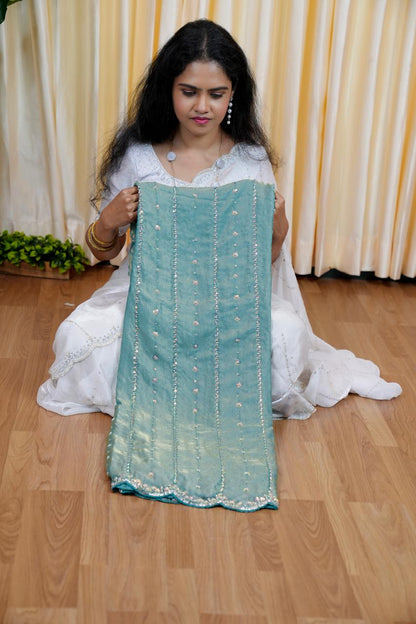 space silk saree with katana beads work🥰😎🥳