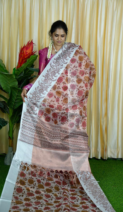 Soft Tissue Floral Printed Saree🥰🥳