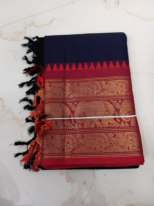 Pure cotton salwar neavy blue 💙 with red(stiched)