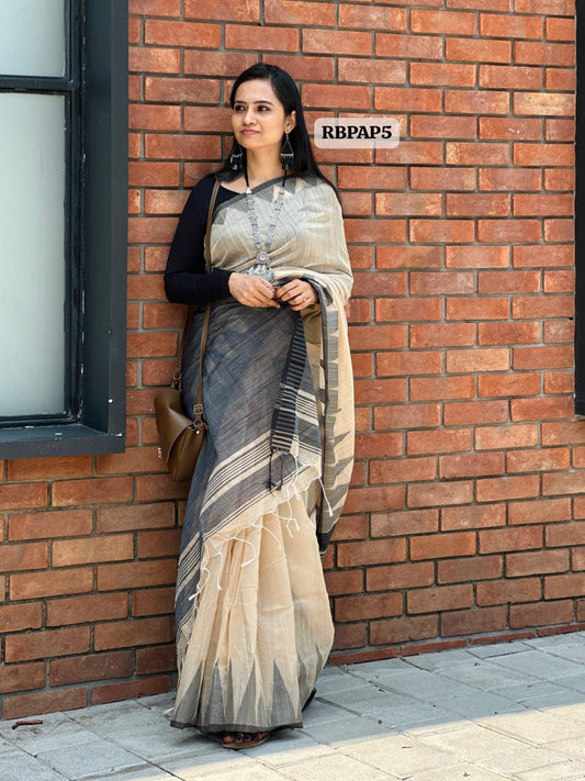 Jute Cotton Saree 🍄✅