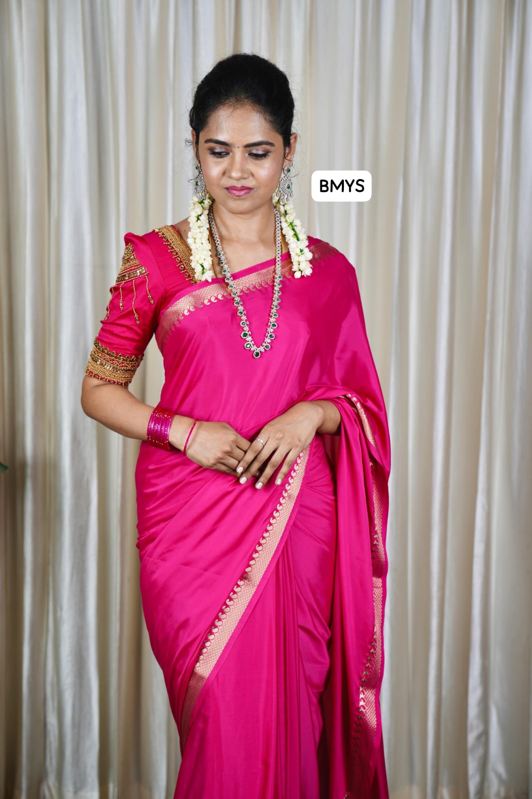 Mysore crepe silk sarees with golden zari ❌