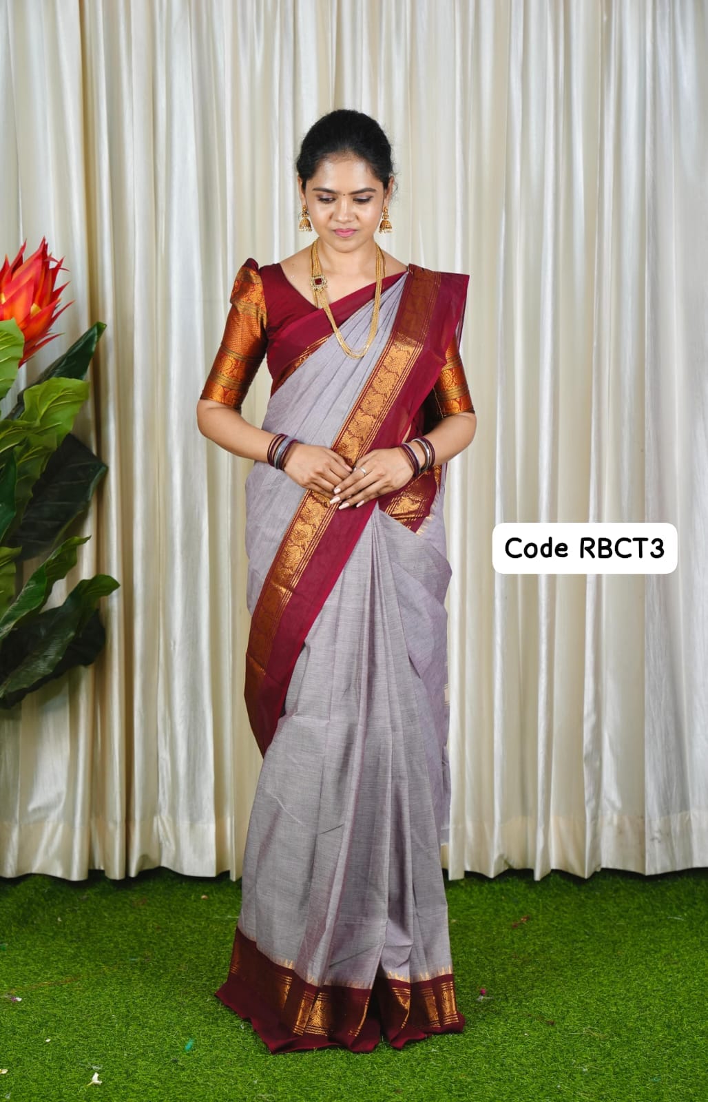 Cotton Saree without blouse sold❌