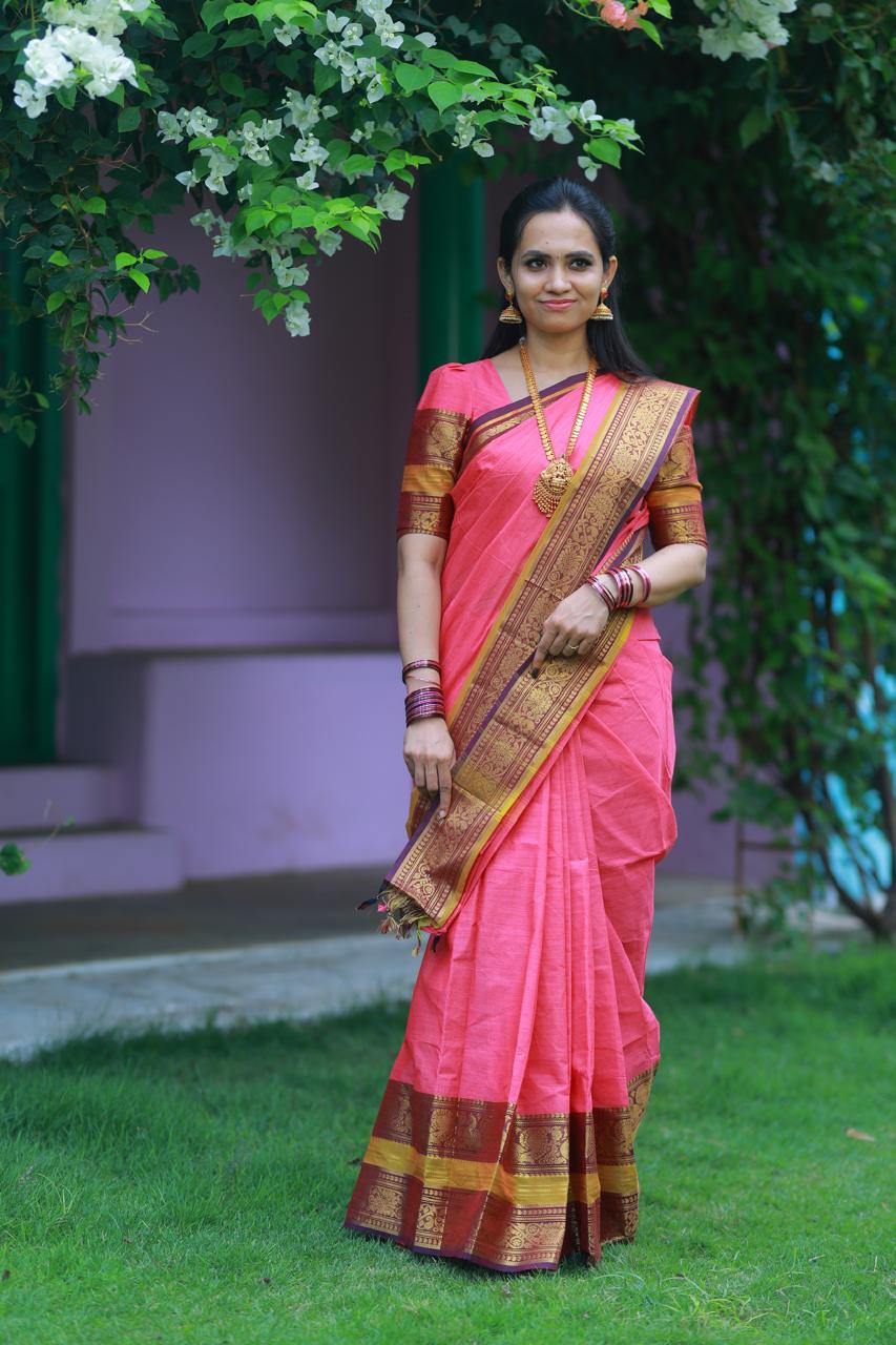 Kanchi Cotton Saree sold ❌