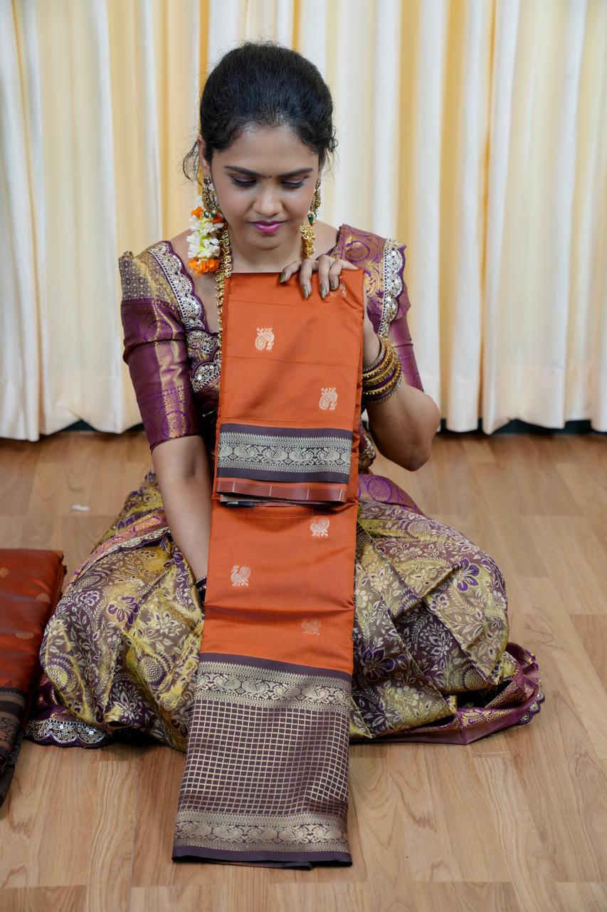 Gadwal semi silk saree🌈🥰😎