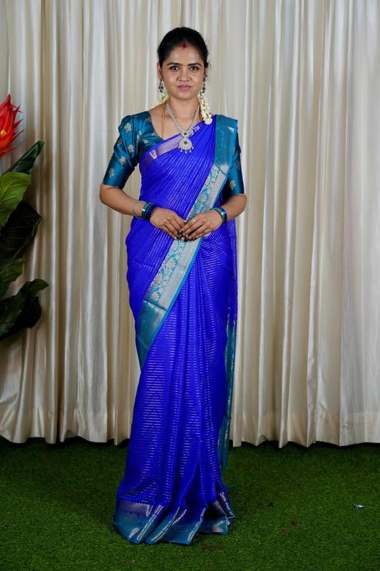 Mysore Crepe Silk Saree 🥳