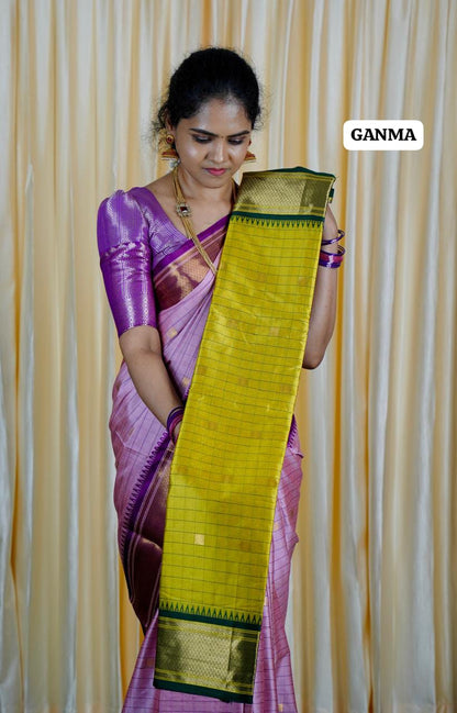 Kalyani silk saree with checks❌ saree NOT AVAILABLE