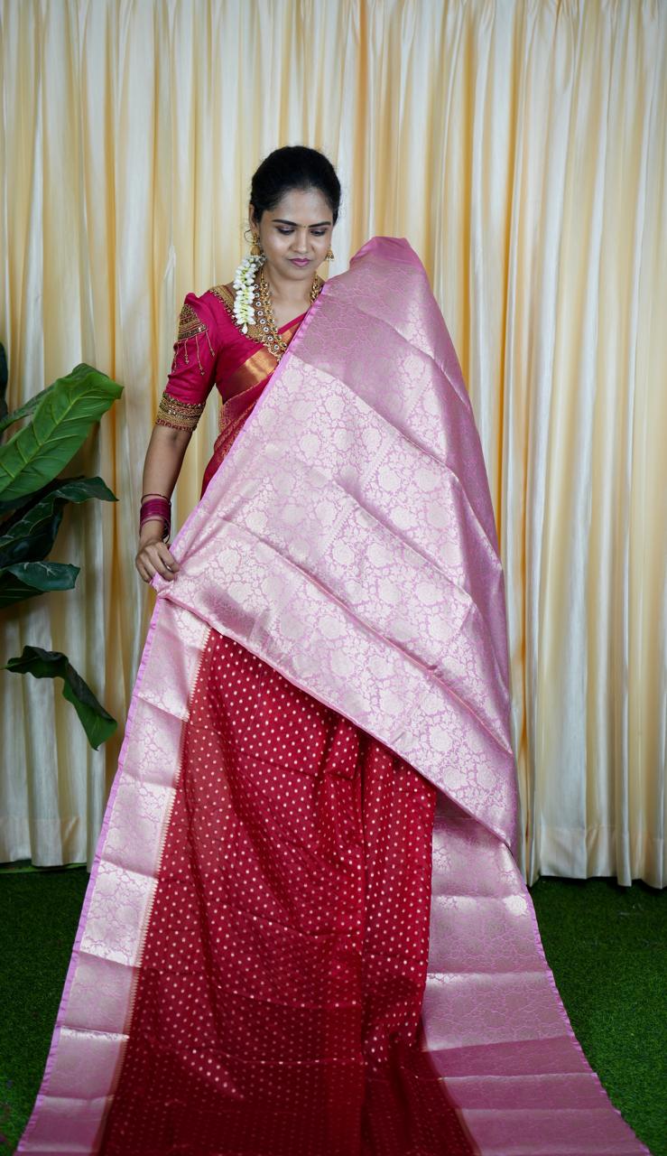 1000 buttas concept in warm silk saree prebook 🥳