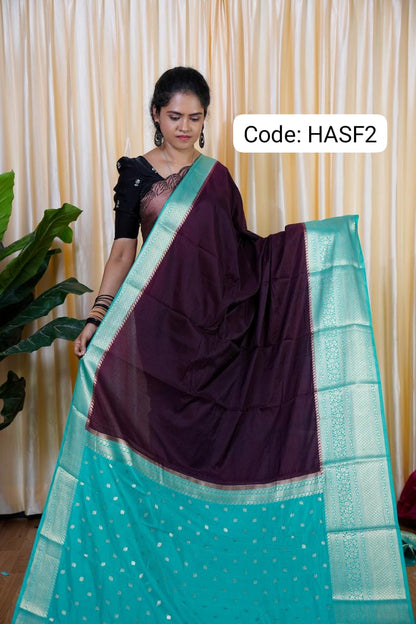 Warm silk sarees in half and half collections🥳
