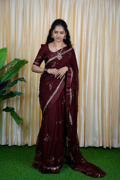 Viscose georgette saree🥳