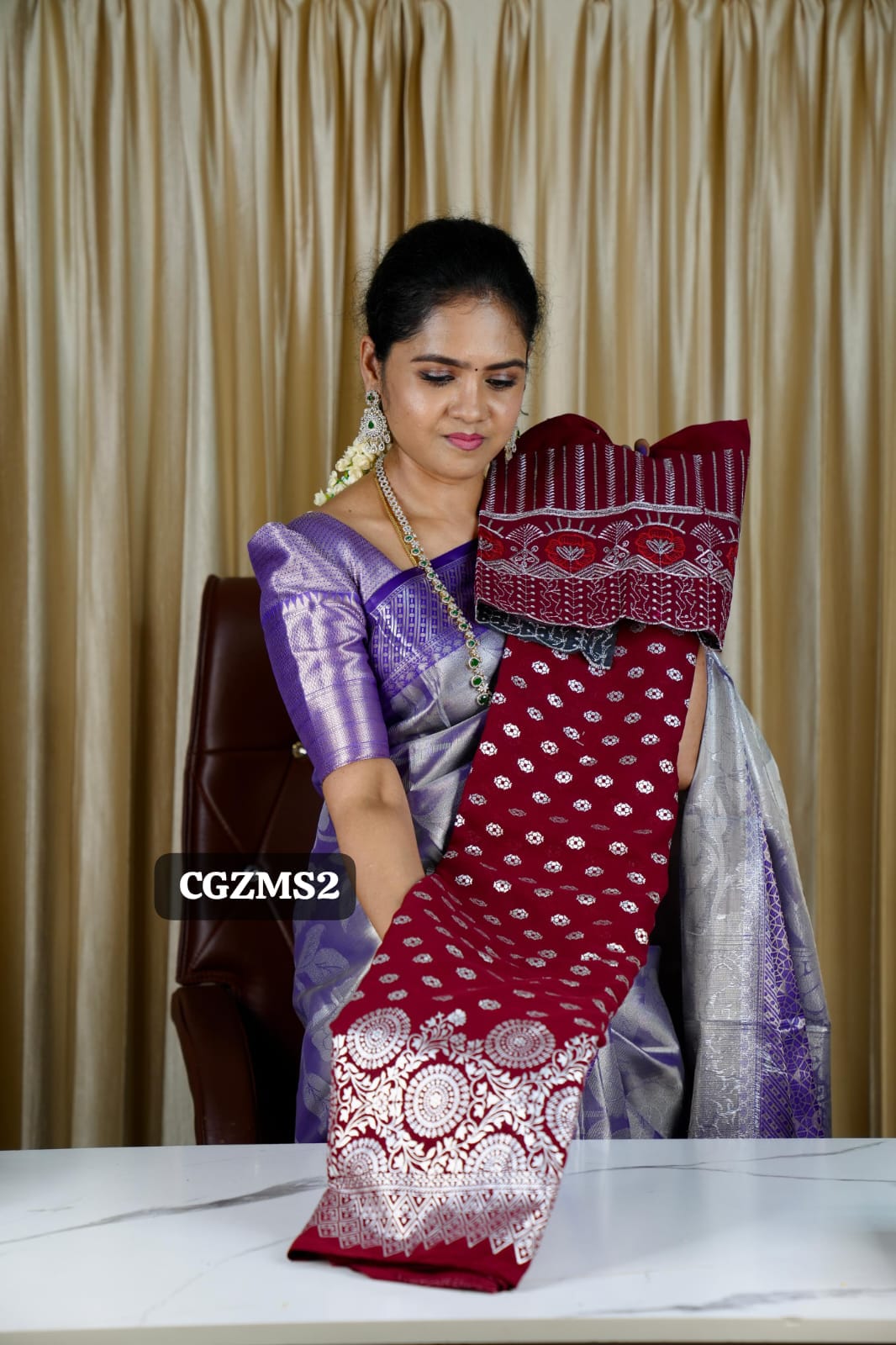 Georgette sarees with silver foil prints🥳