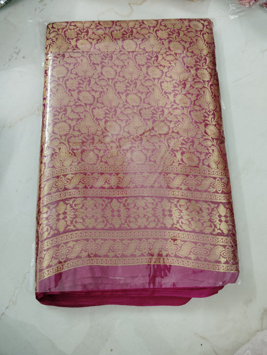 Bridal Tissue Saree Golden Zari📷