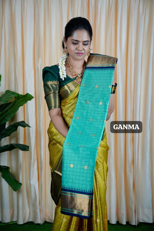 Kalyani silk saree with checks✅🥳
