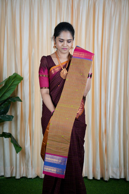 Kanchi cotton korvai buttas 5.5 Mtr🥰