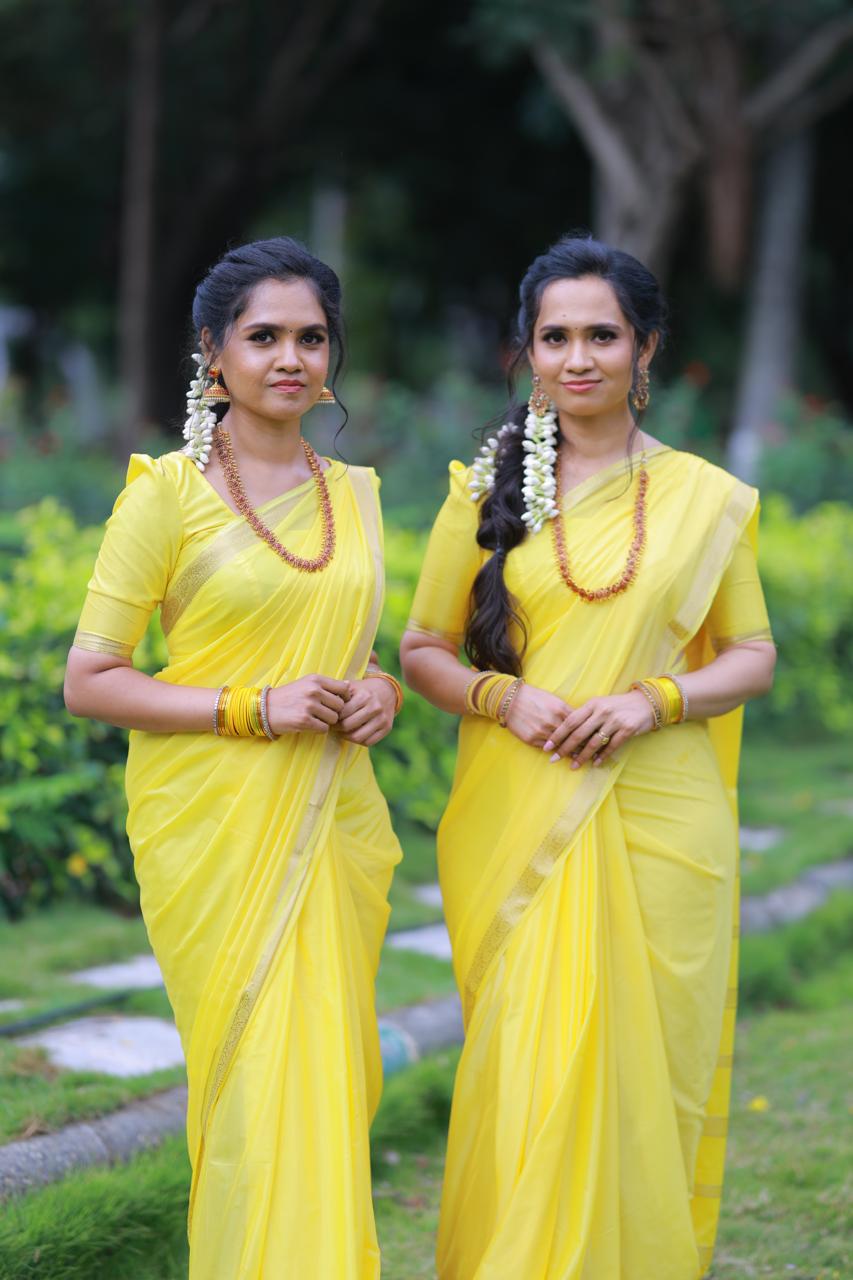 Mysore crepe silk with golden zari 🥳