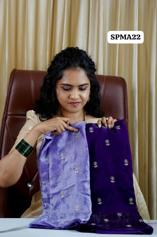 Space silk saree with contrast blouse 🥰🥳