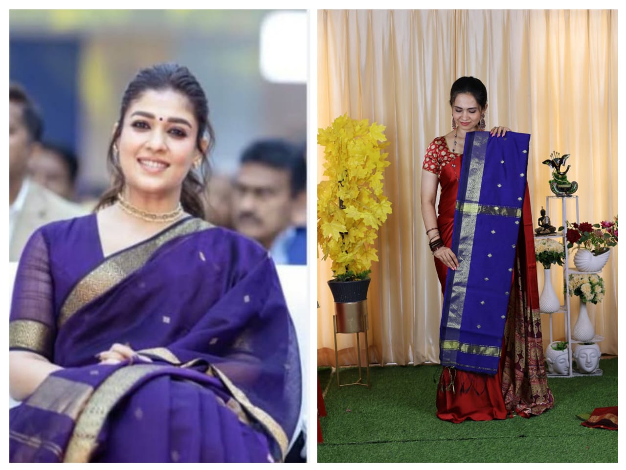 Nayanthara inspired.cotton zari weaving saree🥳