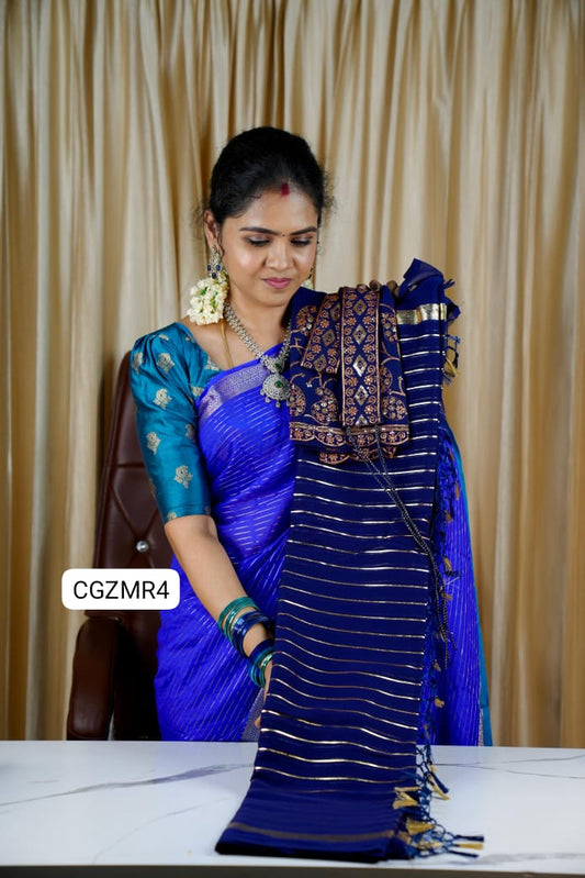 Georgette sarees with belt❌