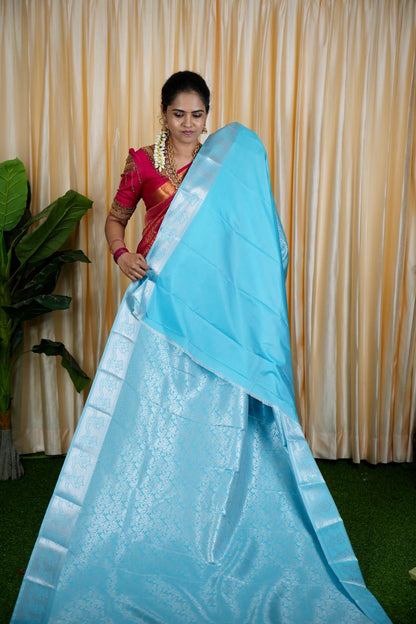 Bridal semi silk saree 🥳