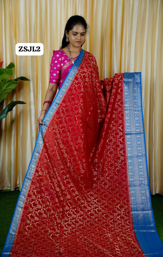 Banarasi semi silk saree🥳
