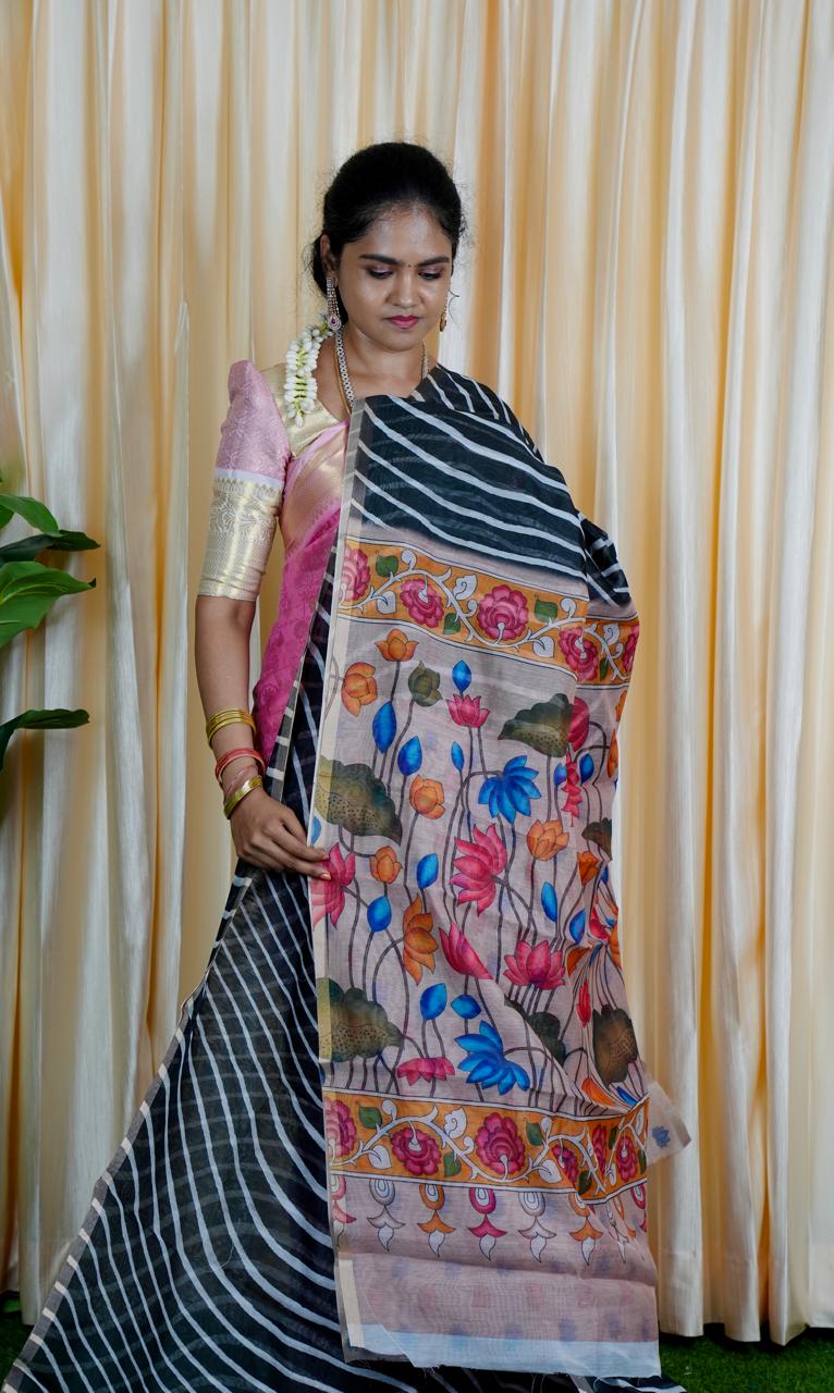 Kalamkari chanderi saree🥰🥳