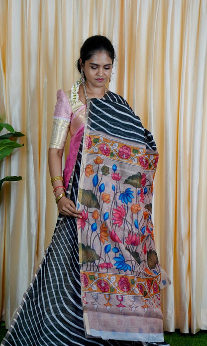 Kalamkari chanderi saree🥰🥳