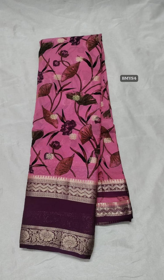 Semi Mysore crepe silk saree 😍🥳