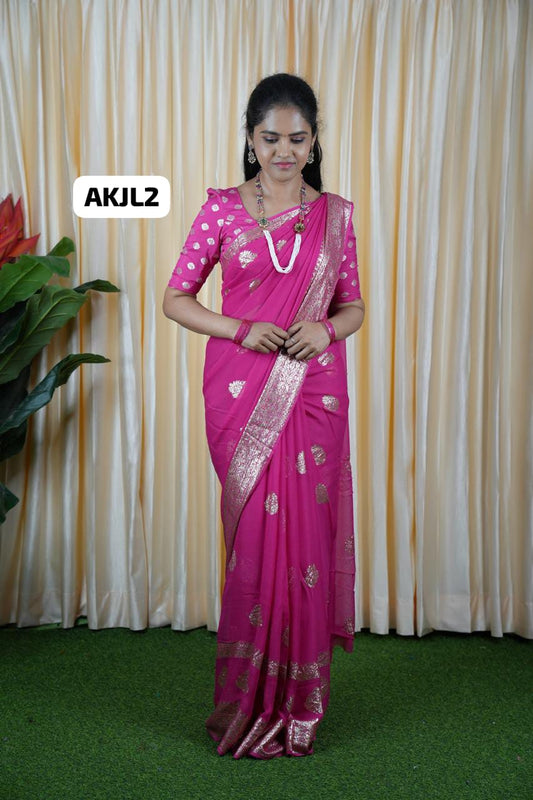 Viscose georgette saree❌