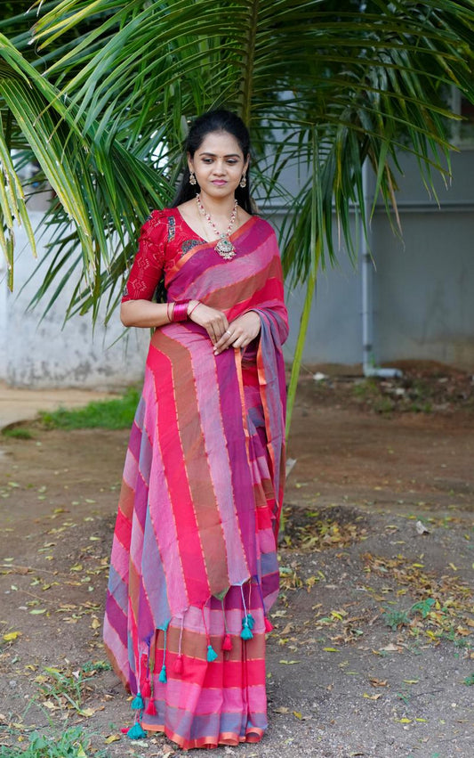 Handloom Kadhi Cotton Saree with Running Blouse🥳
