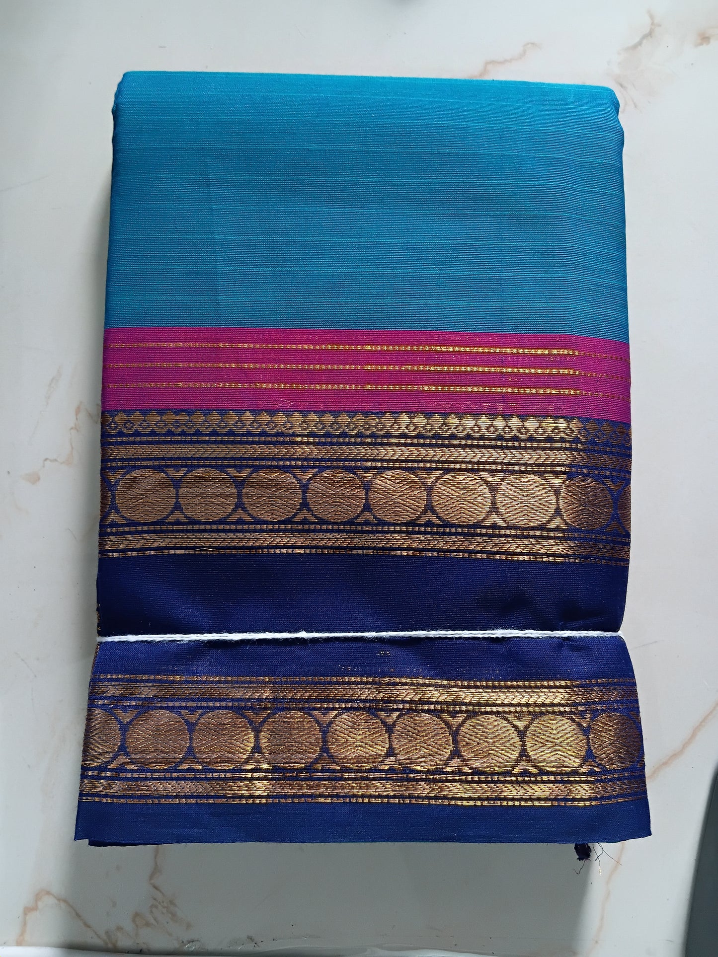 Kanchi cotton  with reta petta border📷