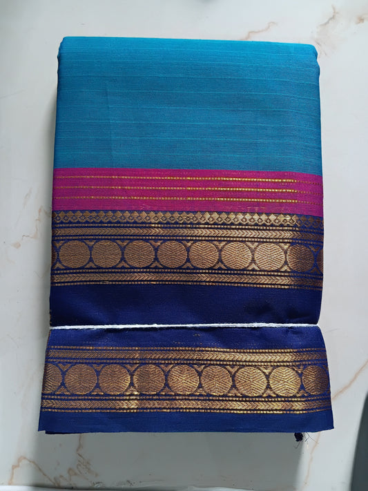 Kanchi cotton  with reta petta border📷