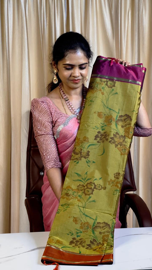 Soft silk with ganga jamuna.🥰