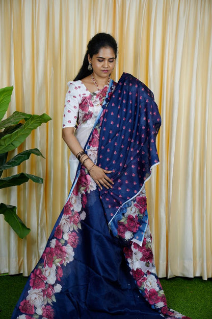 Chanderi cotton saree 🥳