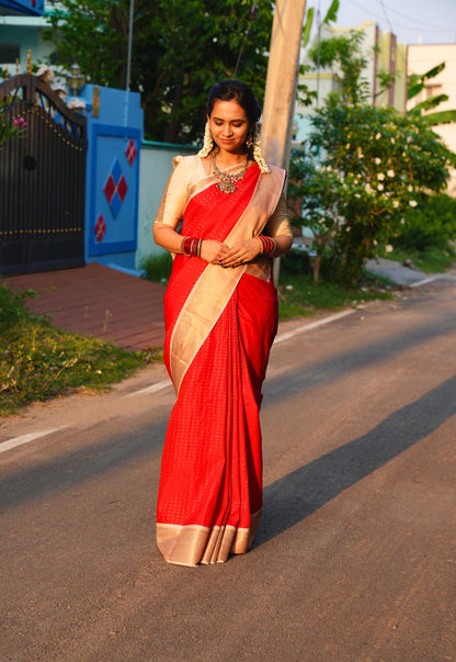 1000 buttas in Premium kanchi bridal semi silk sarees❌