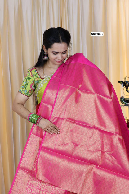 Soft katan semi silk saree with Running blouse🔥🥳
