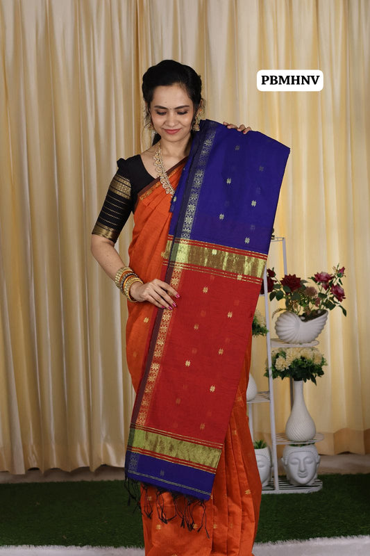 Maheswari silk cotton zari weaving saree😍 🥳