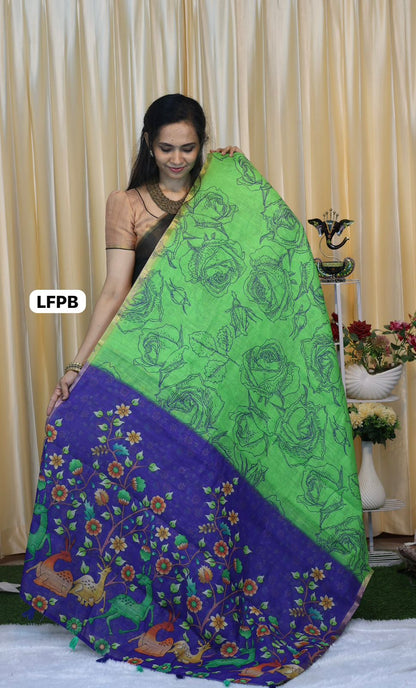 Soft linen saree 😍😎📚.