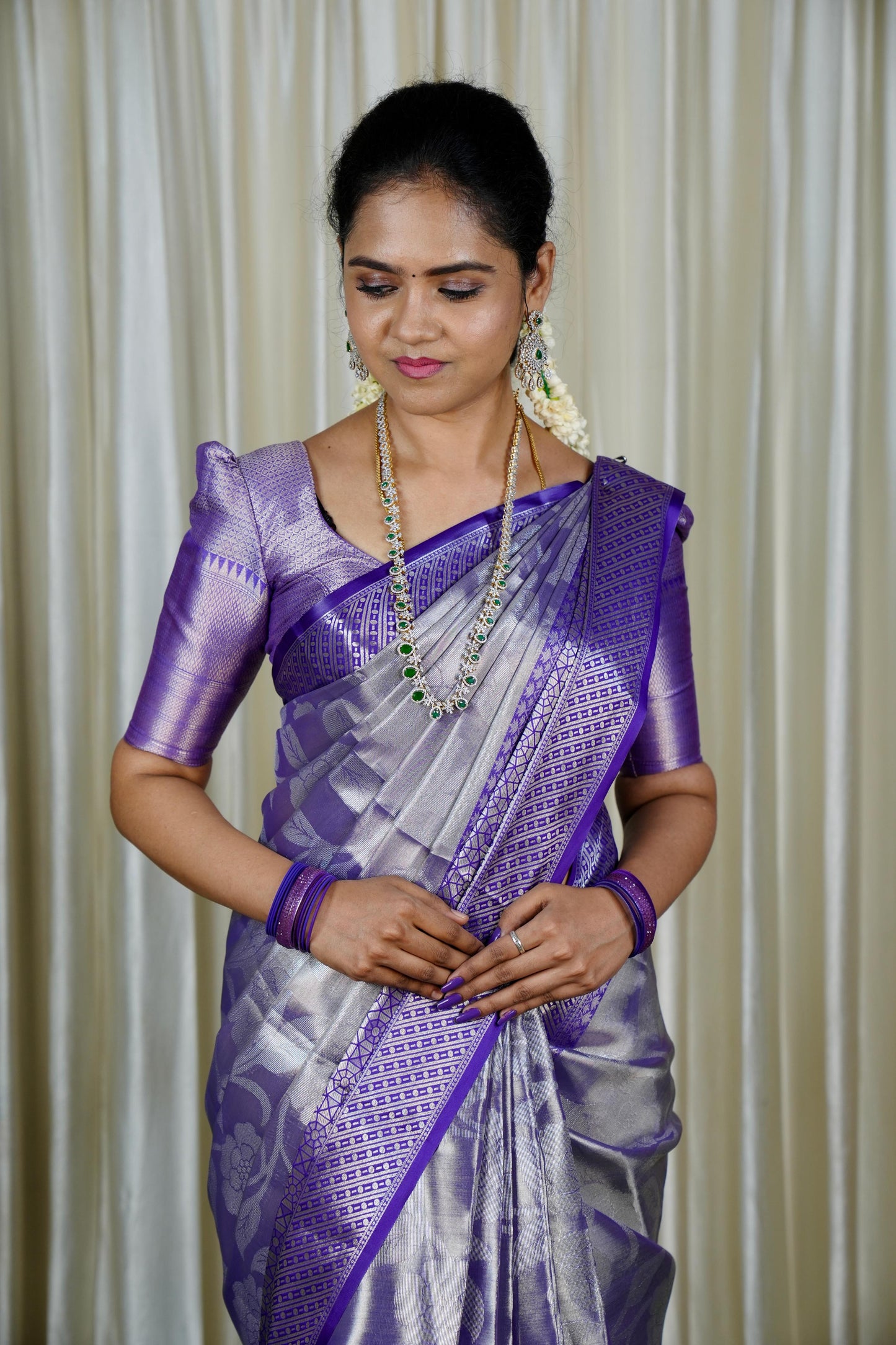 Semi Bridal Tissue Saree❌