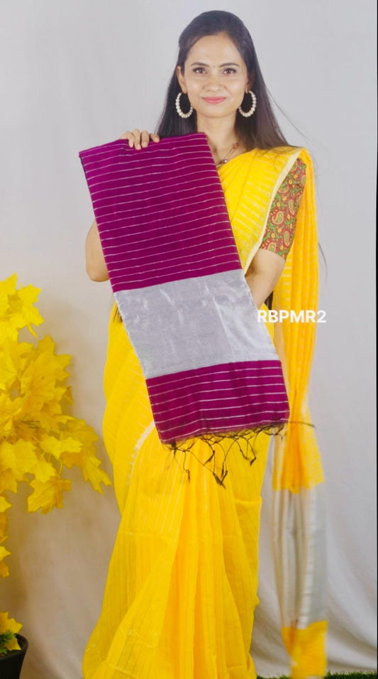 Semi silk cotton saree 🥳
