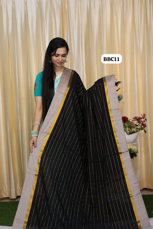 Mul cotton saree with zari 😍🥳