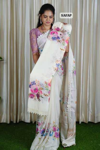 Premium Floral Georgette Designer🥳